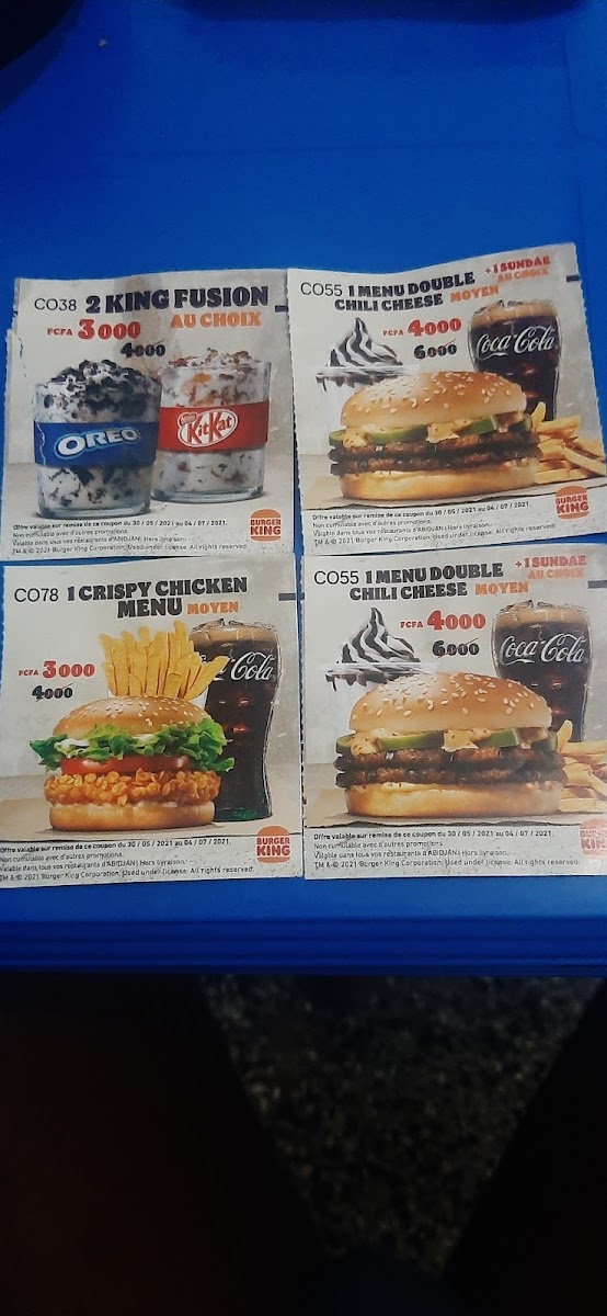 Menu Burger King Cocody Abidjan-4