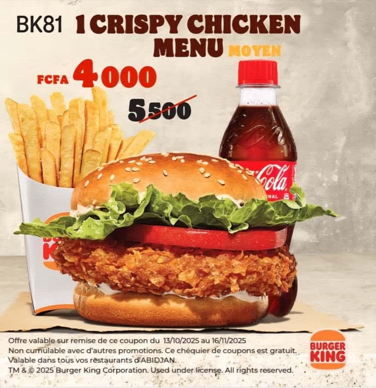 Menu Burger King Cocody Abidjan-7