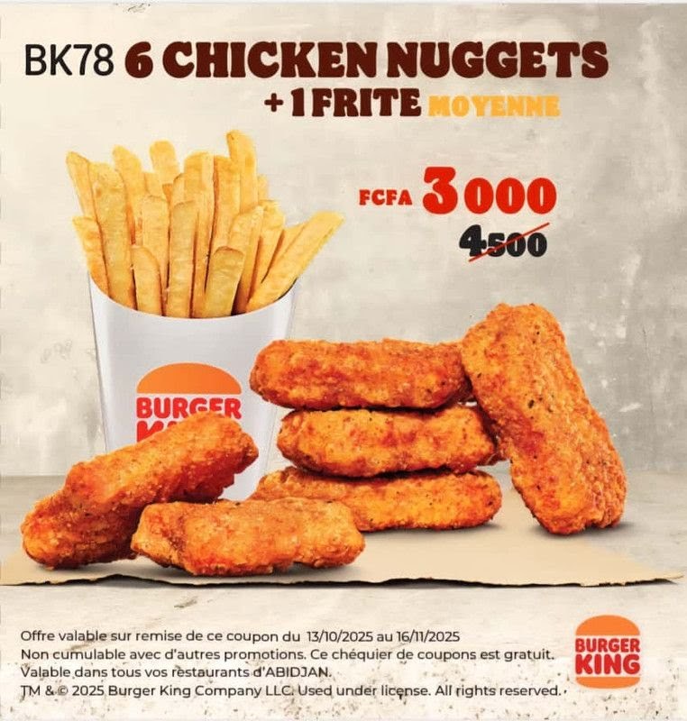 Menu Burger King Cocody Abidjan-9